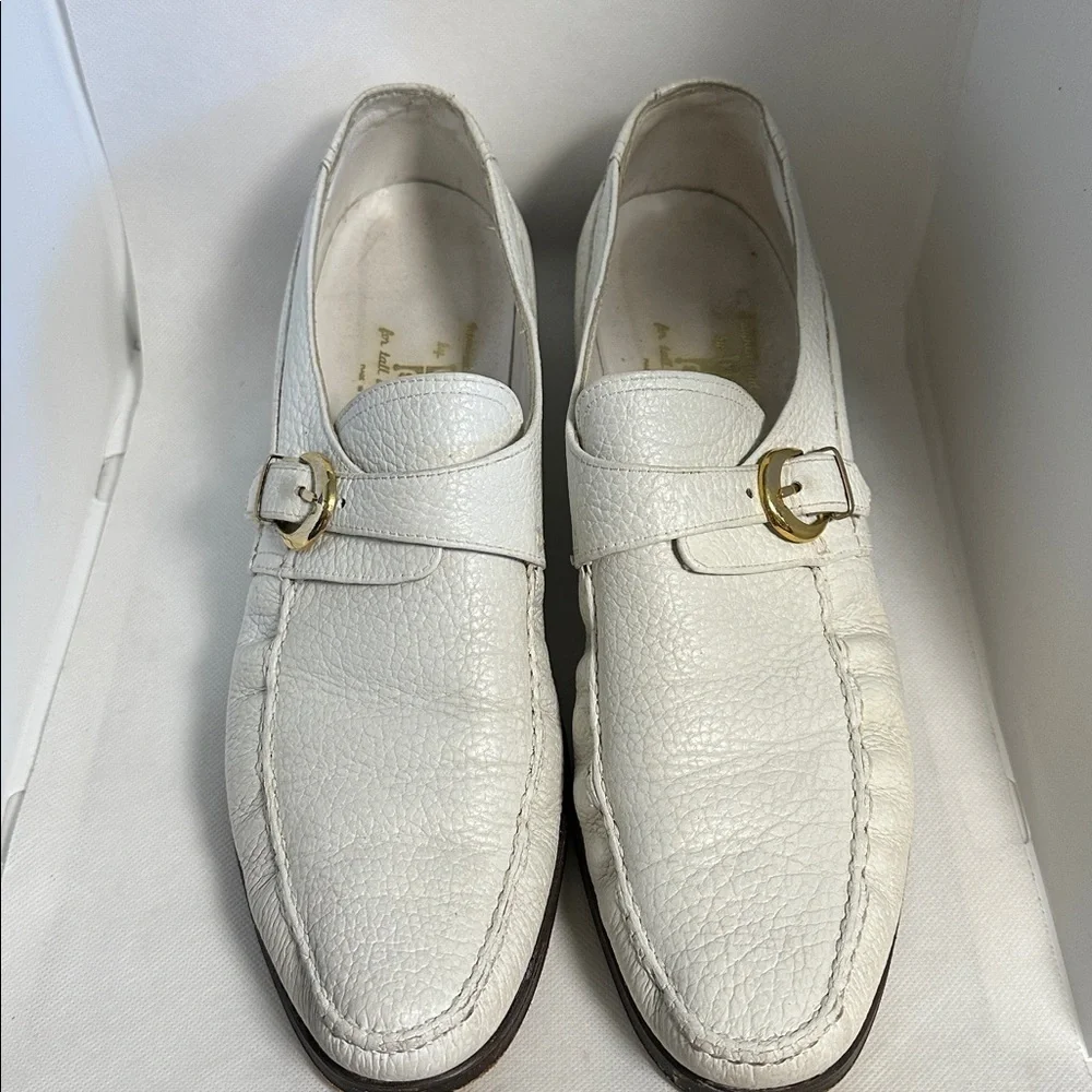 Weyenberg Massagic King Size Vintage Men’s White Leather Loafers – Size 14 AA